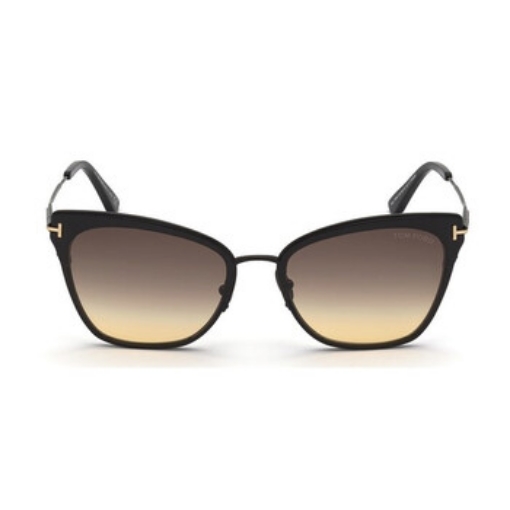 Picture of TOM FORD Faryn Smoke To Yellow Gradient Cat Eye Ladies Titanium Sunglasses