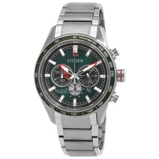 Picture of CITIZEN Eco-Drive Super Titanium Chronograph Green Dial Men's Watch